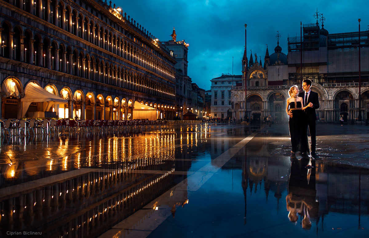 Nach dem Regen - Brautpaarshooting im Venedig