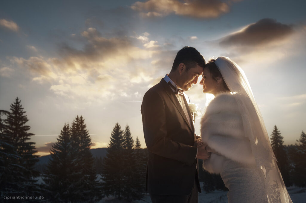 Winterhochzeit in den Bergen