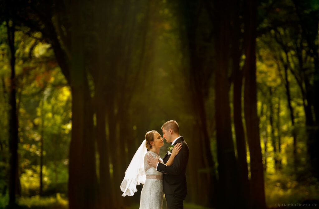 Hochzeit in Brühl und Brautpaarshooting auf Schloss Augustusburg