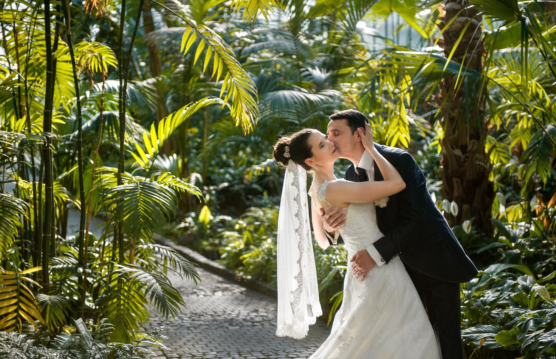 After Wedding Shooting im Botanischen Garten, Palmengarten Frankfurt